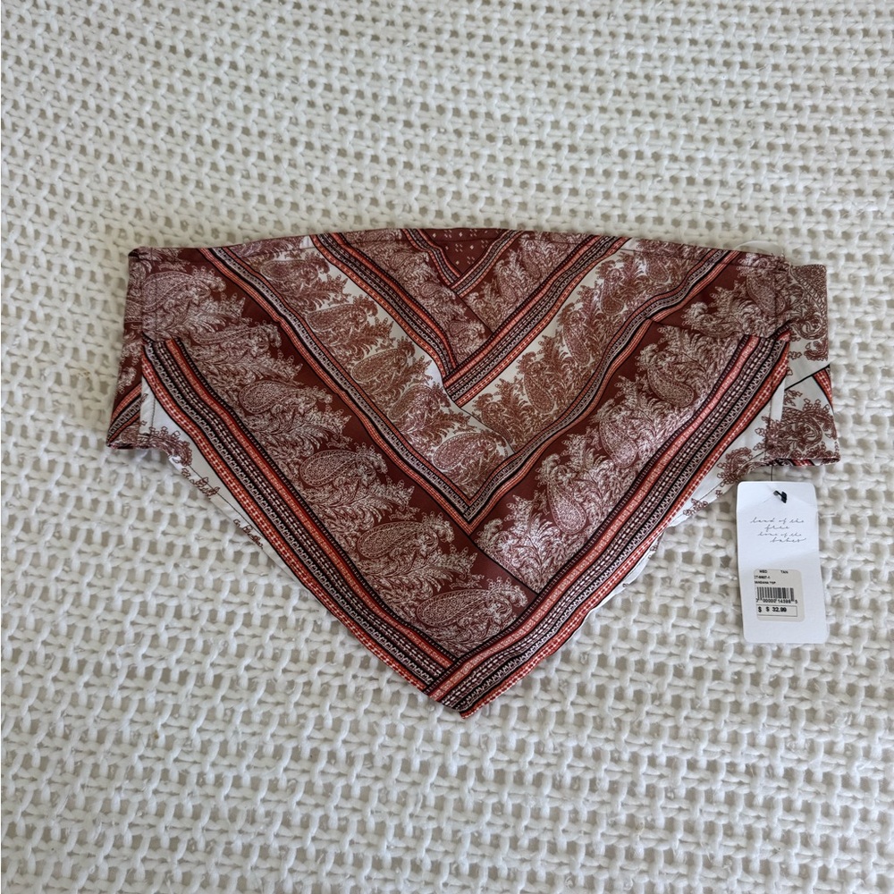 American Threads Satin Bandeau Top